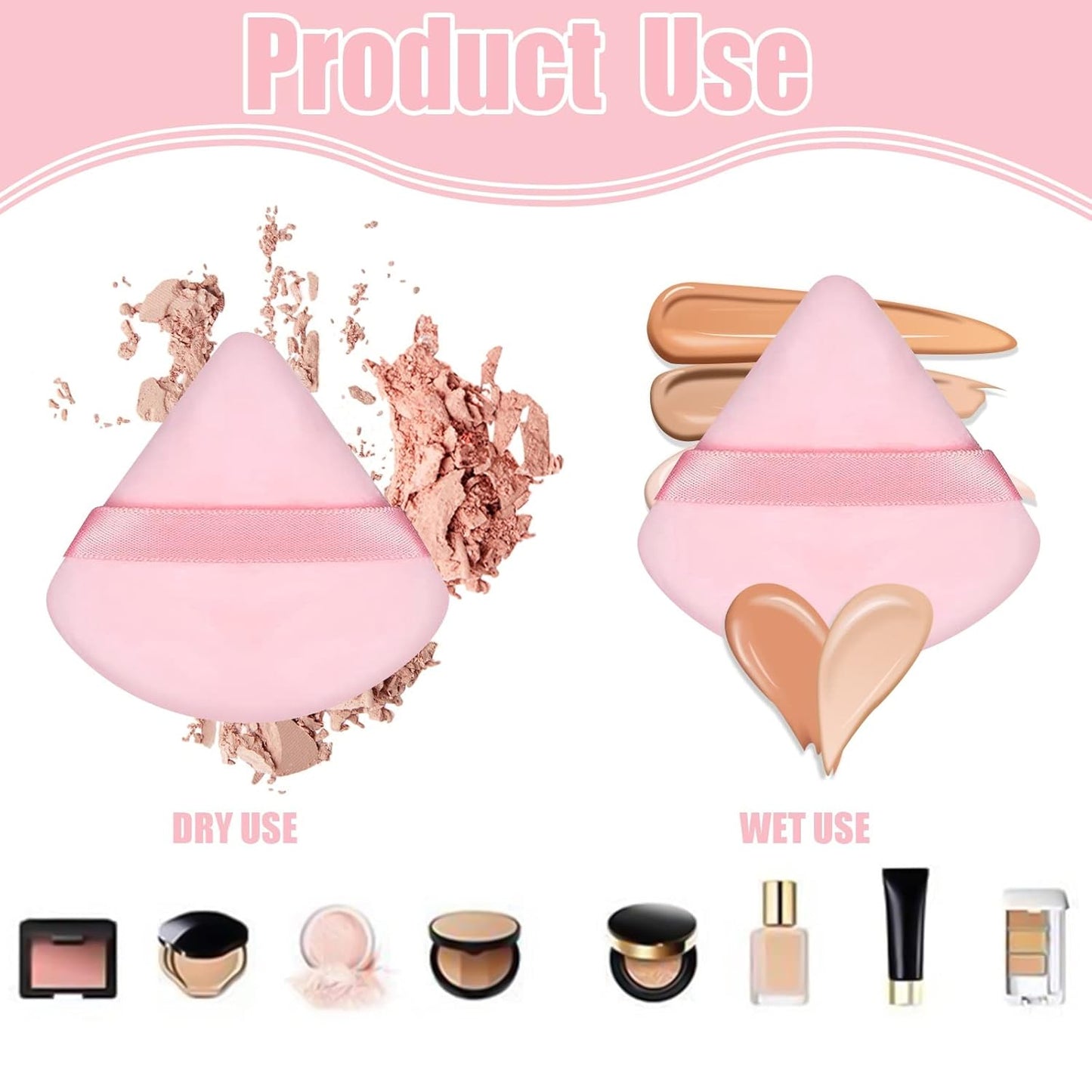 Soft Velour Makeup Puffs
