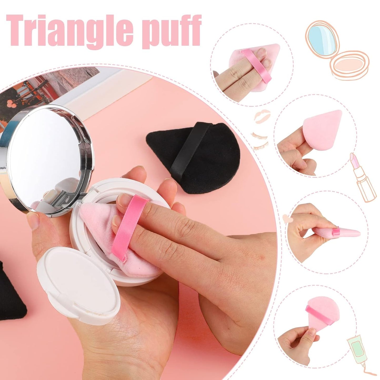 Soft Velour Makeup Puffs